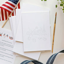 Load image into Gallery viewer, emily lex studio - Americana paintable watercolor notecard set