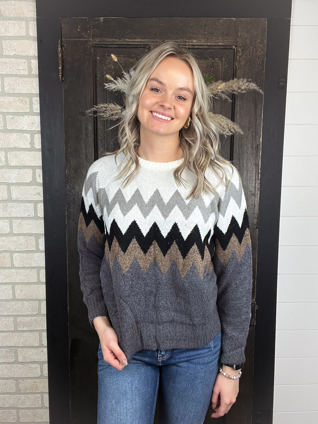 Chevron Striped Sweater