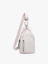 Load image into Gallery viewer, Nikki Dual Compartment Crossbody Sling Bag: Ivory