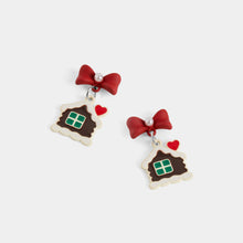 Load image into Gallery viewer, Bow Gingerbread House Dangle
