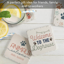 Load image into Gallery viewer, &quot;Dogs Welcome&quot;  Coaster