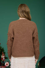 Load image into Gallery viewer, POM POM CABLE KNIT KNIT SWEATER