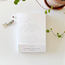 Load image into Gallery viewer, Potted plants paintable notecards