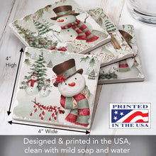 Load image into Gallery viewer, Snowmen Assorted Coaster 4 Pack