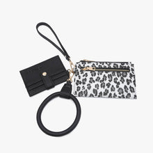 Load image into Gallery viewer, Libby Cheetah Double Wallet Bangle: Lt. Grey