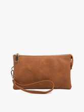 Load image into Gallery viewer, Riley Monogrammable 3 Compartment Crossbody/Wristlet: Brown