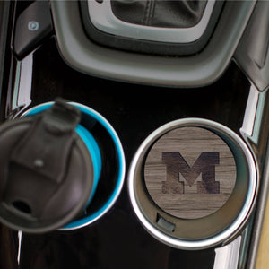 Michigan Wolverines Logo Car Coaster
