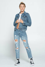 Load image into Gallery viewer, Classic Denim Jacket: Dark Wash