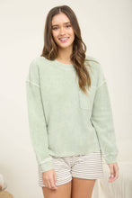 Load image into Gallery viewer, LONG SLEEVE RIB KNIT TOP