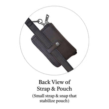 Load image into Gallery viewer, Clip &amp; Go Strap w/Pouch Brushed Vegan Leather: Black