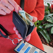 Load image into Gallery viewer, Clip &amp; Go Strap w/Pouch Brushed Vegan Leather: Black