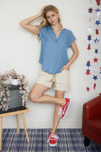 Load image into Gallery viewer, Comfy And Cozy Chambray Top
