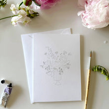 Load image into Gallery viewer, emily lex studio - Bouquets paintable watercolor notecard set