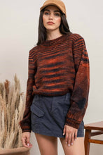 Load image into Gallery viewer, MULTI-COLORED HEATHER KNIT SWEATER