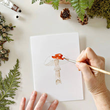 Load image into Gallery viewer, emily lex studio - Mushrooms paintable watercolor notecard set
