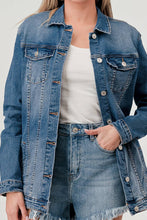 Load image into Gallery viewer, LONG DENIM JACKET: Medium Wash
