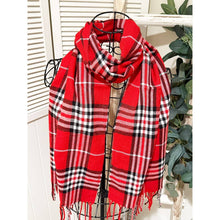 Load image into Gallery viewer, Plaid Print Fringe Scarves