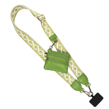Load image into Gallery viewer, Clip &amp; Go Strap w/Zippered Pouch XOXO: Green