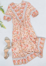 Load image into Gallery viewer, Floral Boho Puff Sleeve Dress