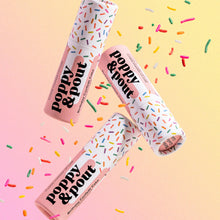 Load image into Gallery viewer, Poppy &amp; Pout - Lip Balm, Birthday Confetti Cake, Pink