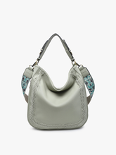 Load image into Gallery viewer, Aris Whipstitch Hobo/Crossbody w/ Guitar Strap