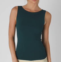 Load image into Gallery viewer, Clean Line Boat Neck Tank Top: Forest Night