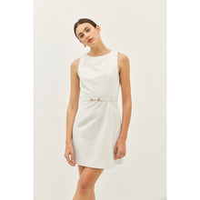 Load image into Gallery viewer, Chalk Stripe Fitted Mini Dress with Belt