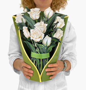 White Roses  Large Greeting Card