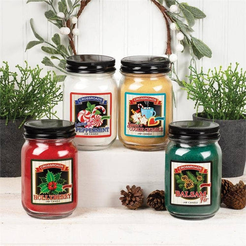 Balsam Fir; Hollyberry; Santa's Cookie Crumble & Twisted Peppermint Candle