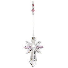 Load image into Gallery viewer, Crystal Guardian Angel Suncatcher - Large, Rose