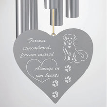 Load image into Gallery viewer, Chimes of Remembrance - Forever Heart, Dog