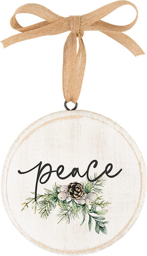 Peace Wooden Ornament