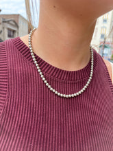 Load image into Gallery viewer, Silver Plated 6mm Bead 16 inch Necklace