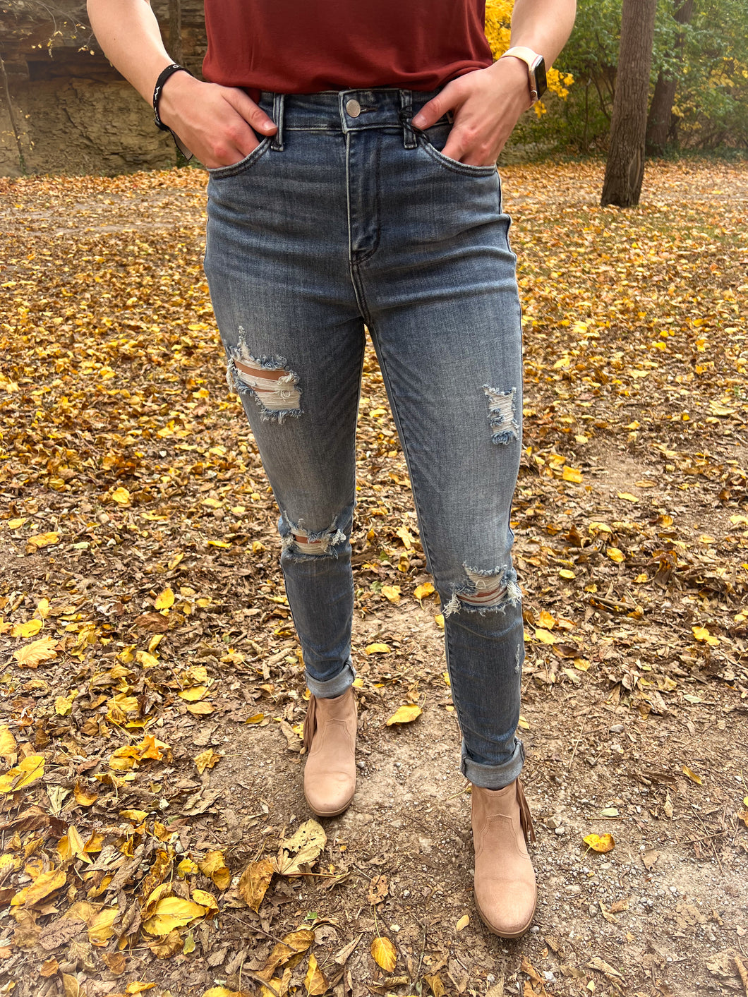 Judy Blue Tall Distressed Jeans
